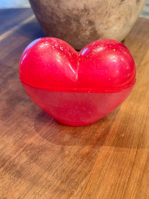 Hot Pink Resin Heart Box